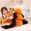 DARON Động Vật Lười Sang Trọng Búp Bê 45cm 60cm Cá Sấu Lông Tơ Đồ Chơi Nằm Gối Cá Sấu Tựa Lưng Búp Bê Ngủ Đồ Chơi Nhồi Bông Racoon Búp Bê Ngủ