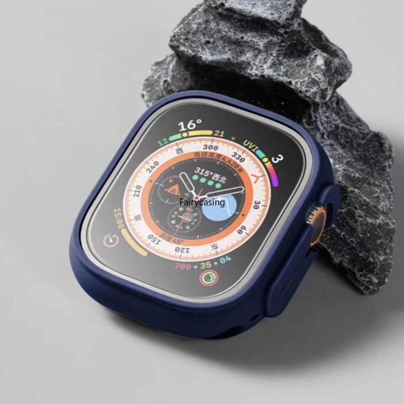 Nửa tay bảo vệ cho Apple Watch 46MM 42mm 8 7 6 5 4 SE 40 / 44 / 41mm Vỏ mềm silicon chống trầy xước cho IWatch Series 10 9 Ultra 2 49mm 45 / 44 / 42mm 3 2 1Phụ kiện
