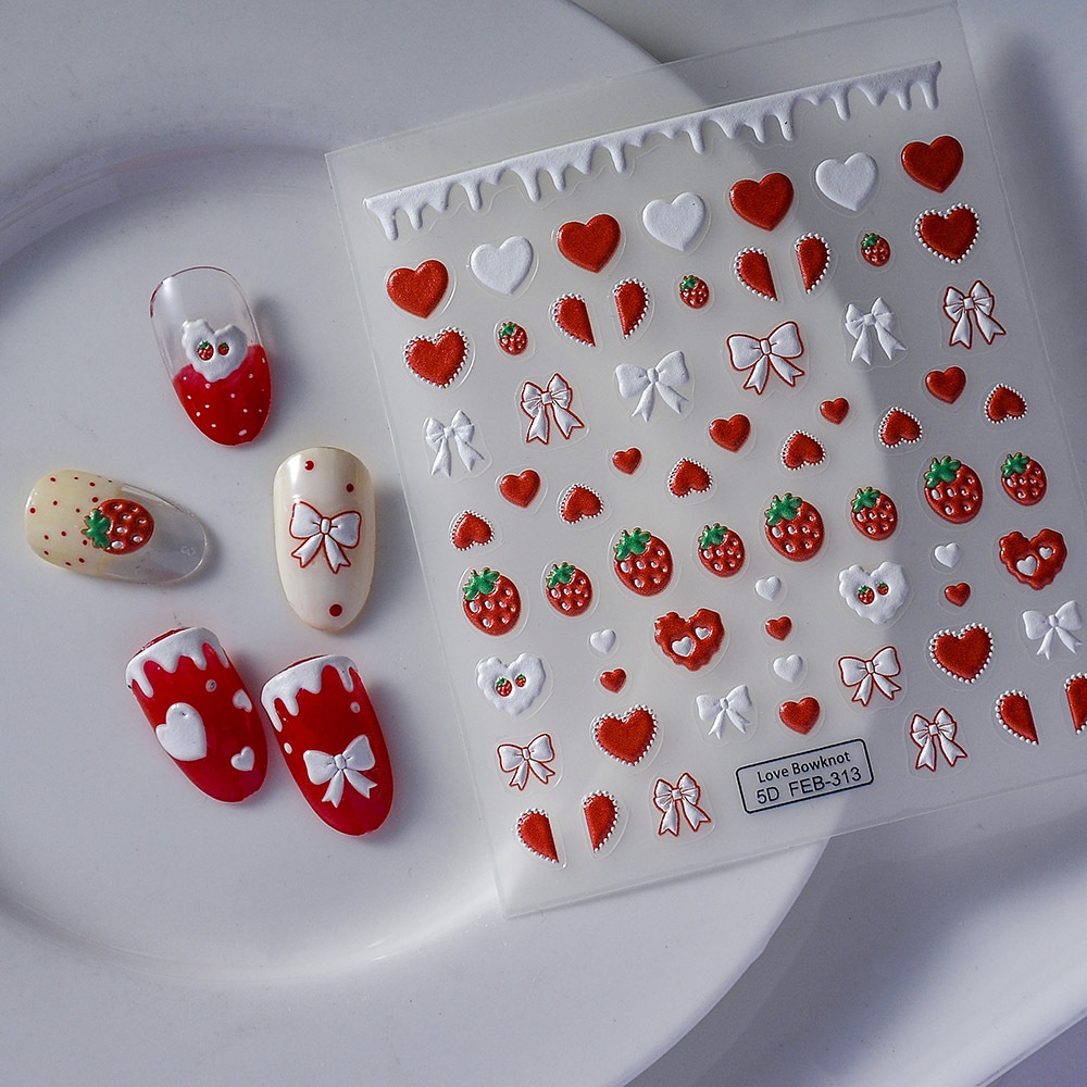 Sticker Lụa Nổi 5D | Gấu Dâu Lotso | Hình Dán Móng Tay TS-024 | Shopee ...