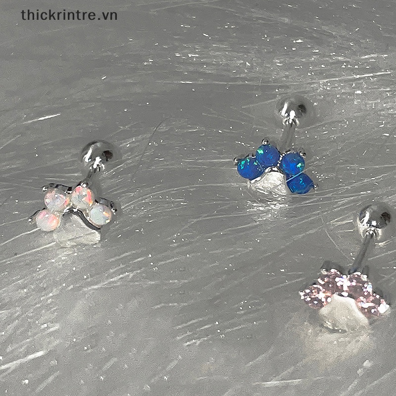 THI 1 Đôi Móng Vuốt Opal Xương Tai Móng Tay Xoắn Ốc Bông Tai Dành Cho Nữ Bé Gái Đảng Mới Mỹ Trang Sức Quà Tặng VN