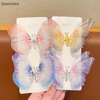 Kẹp Tóc Hình Cánh Bướm Đính Ngọc Trai Xinh Xắn Cho Bé Gái