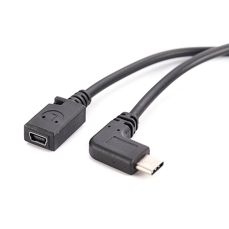 Bộ chuyển đổi BT Mini USB Female sang Type C Male 90 độ USB C Male