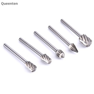 Queenten máy khoan gỗ tốc độ cao bits dũa quay mini round hss burr set wood qt