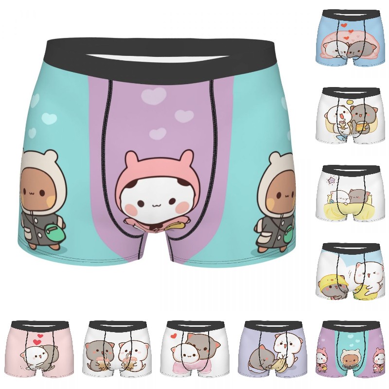 Dudu bubu mochi peach cat đồ lót vui nhộn đàn ông sexy in tùy chỉnh gấu panda ôm quần đùi boxer quần lót