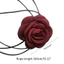 Vòng cổ cổ Mya Vòng cổ cổ mát mẻ Retro-Đen Vòng cổ Camellia Vòng cổ Choker