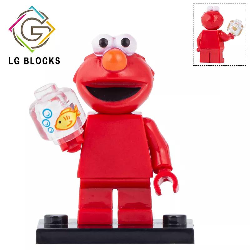 Mô Hình Đồ Chơi Lắp Ráp Nhân Vật Hoạt Hình Sesame Street Bánh Quy Elmo