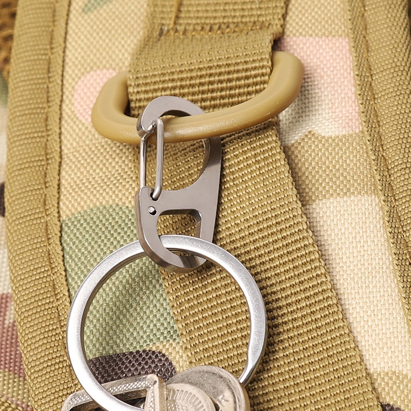 [Đặc sắc] Móc khóa Mini Móc khóa lò xo Carabiner Ba lô Khóa dụng cụ cắm trại ngoài trời Móc khóa bằng thép không gỉ Khóa chìa khóa Kẹp leo núi