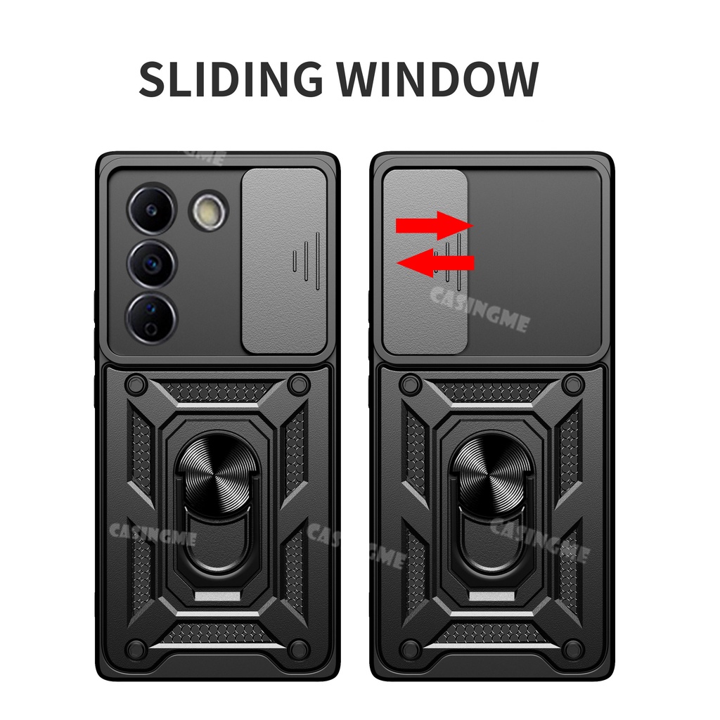 Ốp Điện Thoại Kiểu Giáp Chống Sốc Kèm Giá Đỡ Nhẫn Cho Vivo V27 V27E 2023 Vivo V27 V27E 5G VivoV27 Pro V 27 E VivoV27E 27E 4G 5G 2023