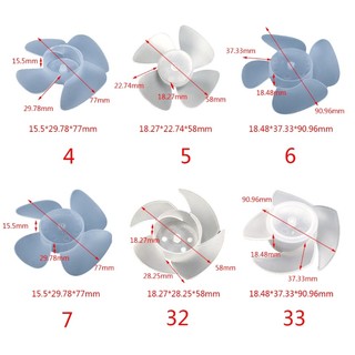 Plastic Fan Blades 4 Leaves for Hairdryer Motor Desk Fan Blades Transparent
