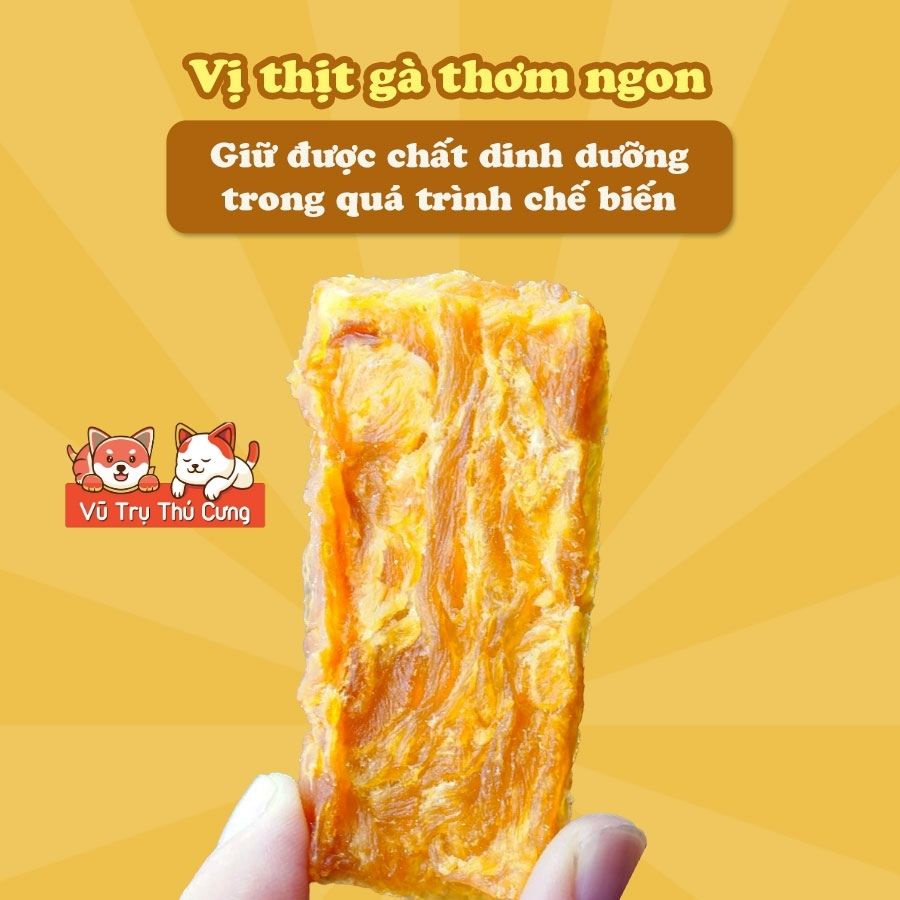 Snack Miếng gà sấy DoggyMan Nhật Bản cho Chó 90g