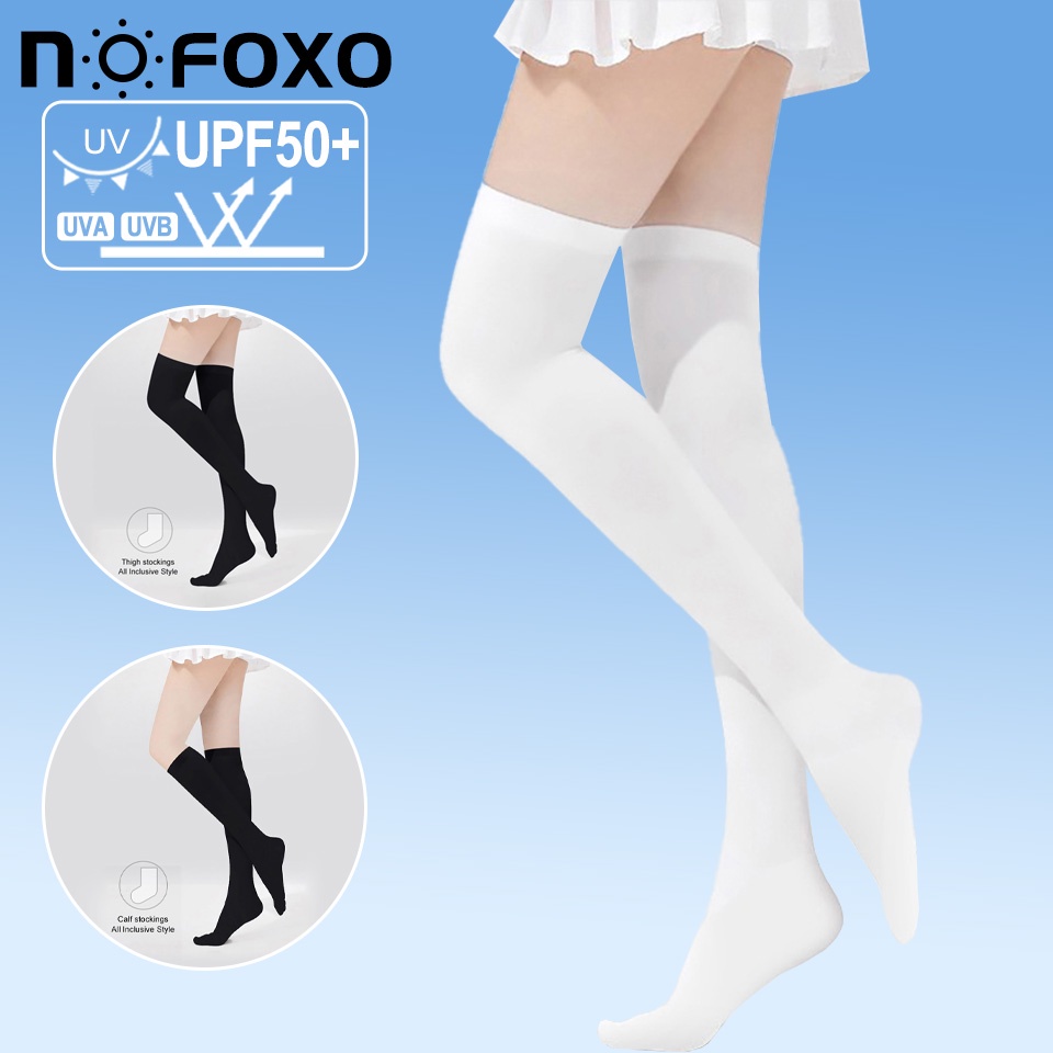 Vớ thể thao NOFOXO chống nắng UPF50+ bằng lụa lạnh mềm mại thoáng khí ôm dáng chống tuột