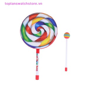 Trống Gõ Hình Kẹo Mút 6Inch 8Inch 10Inch Nhiều Màu Sắc Dùng Dạy Nhạc Cho Trẻ Sơ Sinh