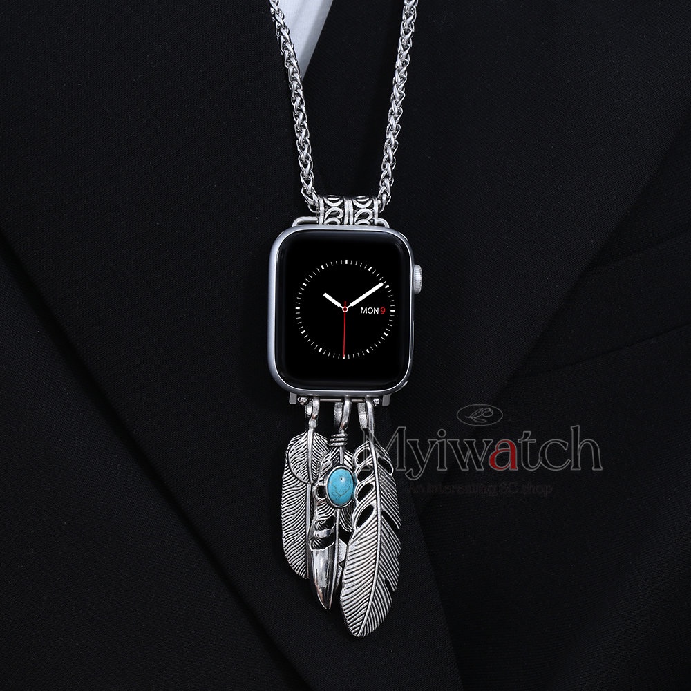 Dây Đeo Cổ Bằng Thép Không Gỉ Chống Rơi Cho iwatch Series S8 Ultra 7 SE ...