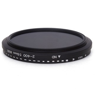 Bộ lọc ND biến thiên Fader có thể điều chỉnh mật độ trung tính ND2 đến ND400 cho ống kính máy ảnh