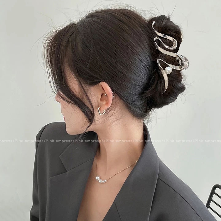 Kẹp Tóc Hình Cá Mập Màu Bạc Thời Trang Cho Nữ kẹp tóc kim loại set kẹp tóc hàn quốc kẹp càng cua nơ kẹp tóc mái kẹp tóc càng cua cặp tóc nơ kẹp mái phụ kiện tóc