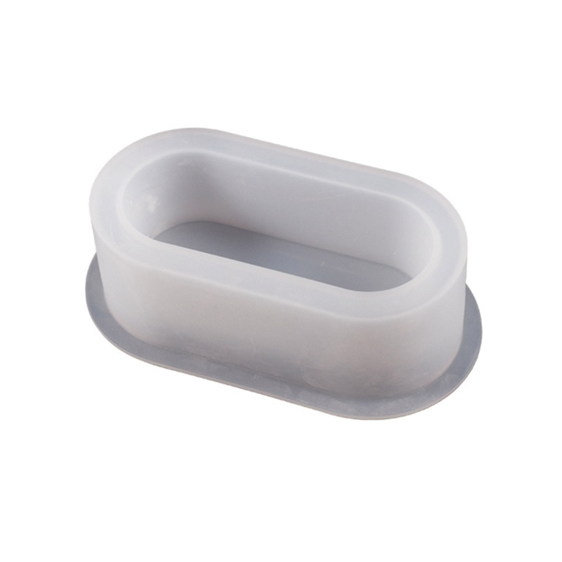 Khuôn Silicon Hình Oval Làm Chậu Hoa Resin Xi Măng DIY