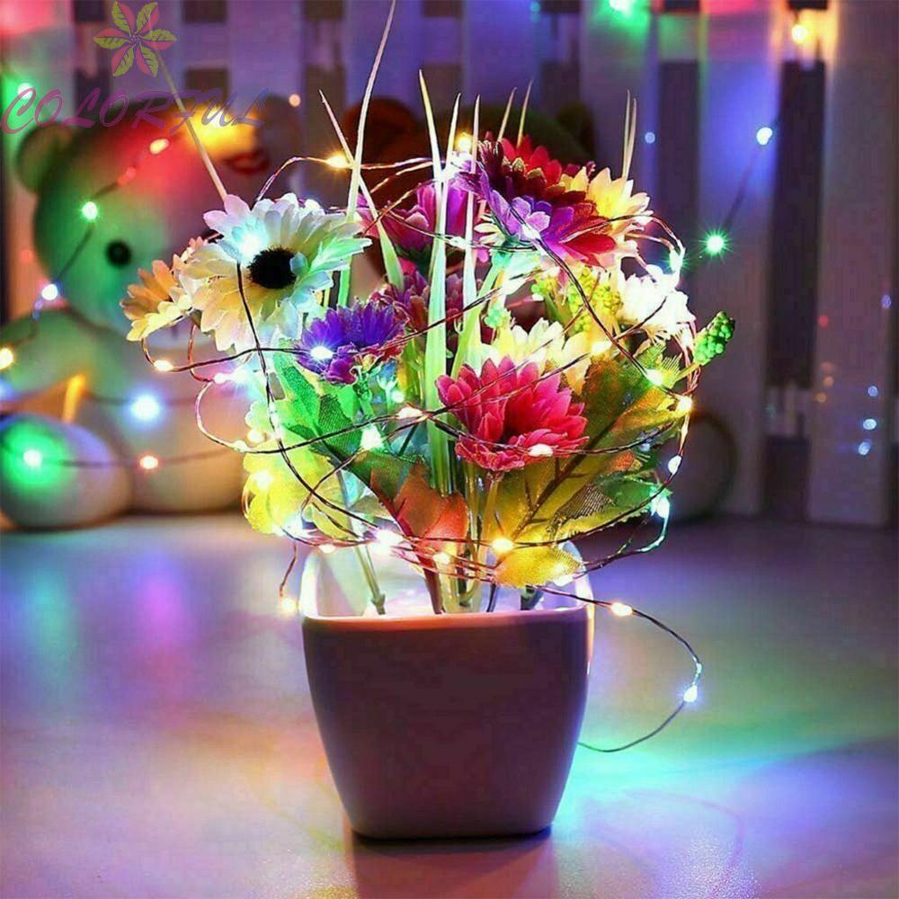 【COLORFUL】USB/LED Mini Rice Wire Copper String Fairy Lights Party Decor Christmas Gift