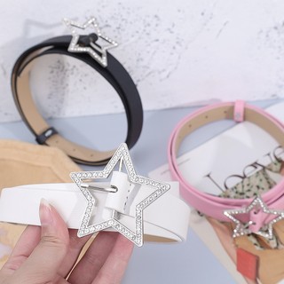 Thắt Lưng Da PU Khóa Hình Ngôi Sao Năm Cánh Phong Cách Punk Y2K Tùy Chỉnh Thời Trang Cho Nữ