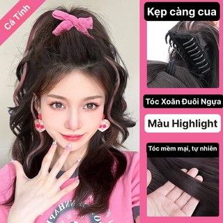 Tóc Giả Kẹp Cao Nửa Đầu Xoăn Light Hồng Ngọt Ngào Phong Cách Hàn Quốc HaminStore