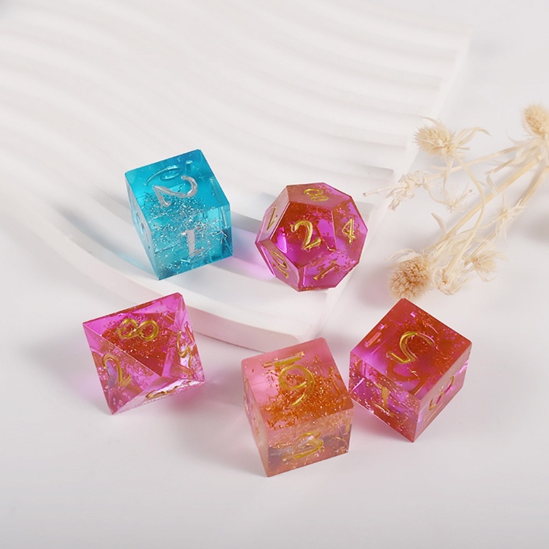 Un * dices art craft khuôn tinh thể epoxy resin khuôn dices trò chơi kỹ thuật số khuôn silicone