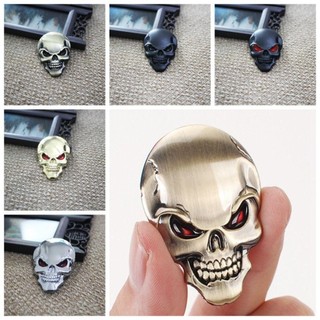 Nhãn dán xe hơi đầu lâu kim loại 3d YONDR, dễ dàng cài đặt Skull Skeleton Skull Skeleton Decal xe hơi, Hợp kim kẽm tự dính Phong cách Punk mát mẻ 3d Huy hiệu huy hiệu đầu lâu bằng kim loại Trang trí xe hơi