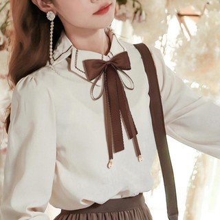 Nơ Cài Cổ Áo Đồng Phục Nữ Sinh Màu Đen