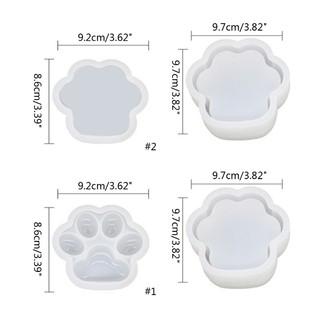Kra Hộp Bảo Quản Nhựa Khuôn Chân Mèo Lọ Khuôn Silicon Cho DIY Hộp Đựng Trang Sức