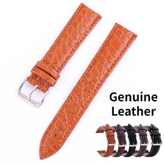 Dây Da Bò 12-24mm 20mm 22mm Họa Tiết Da Cá Sấu Phong Cách Cổ Điển Sang Trọng