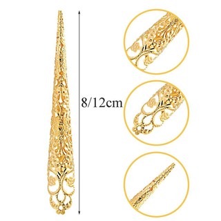 ALMA1 10 Cái Móng Tay Giả Ấn Độ Khiêu Vũ Thái Lan Chống Đỡ Bụng Khiêu Vũ Giả Móng Tay