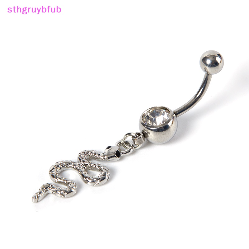 Khuyên Rốn Hình Rắn Bằng Thép Không Gỉ Chống Dị Ứng