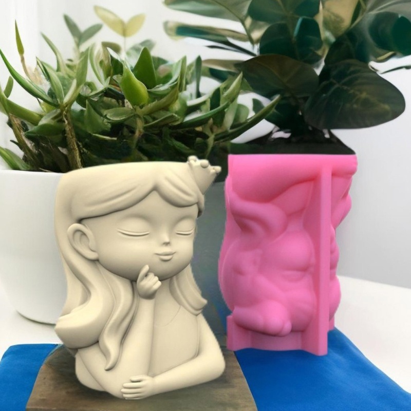 Khuôn Silicon và Nhựa Tạo Hình Cô Gái Cute cho DIY