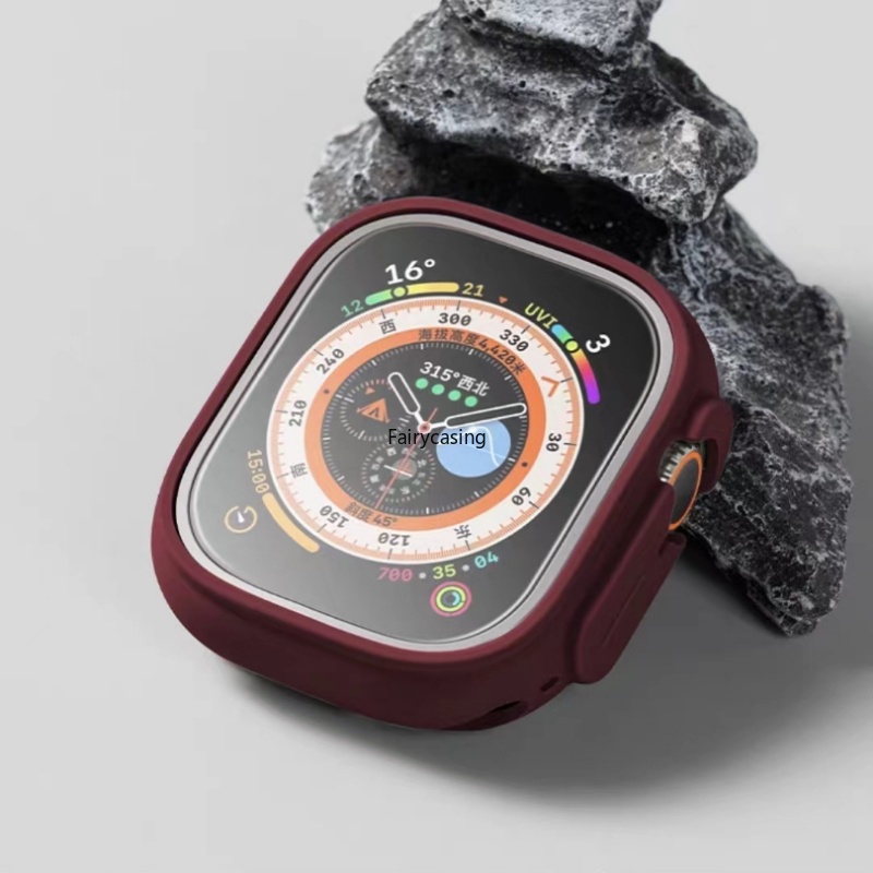 Nửa tay bảo vệ cho Apple Watch 46MM 42mm 8 7 6 5 4 SE 40 / 44 / 41mm Vỏ mềm silicon chống trầy xước cho IWatch Series 10 9 Ultra 2 49mm 45 / 44 / 42mm 3 2 1Phụ kiện