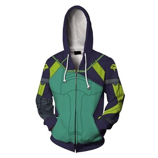 Áo khoác unisex có dây kéo 3D, phù hợp cosplay Valorant và mặc thường ngày - Phù hợp nhiều kích cỡ