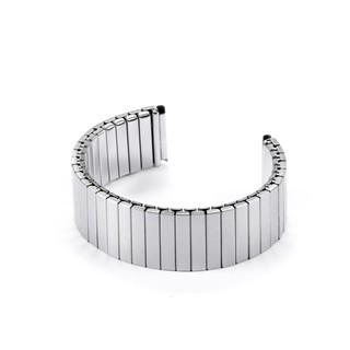 Dây Đeo Đồng Hồ Co Giãn Bằng Thép Không Gỉ Màu Đen / Bạc Kích Thước 16mm / 18mm