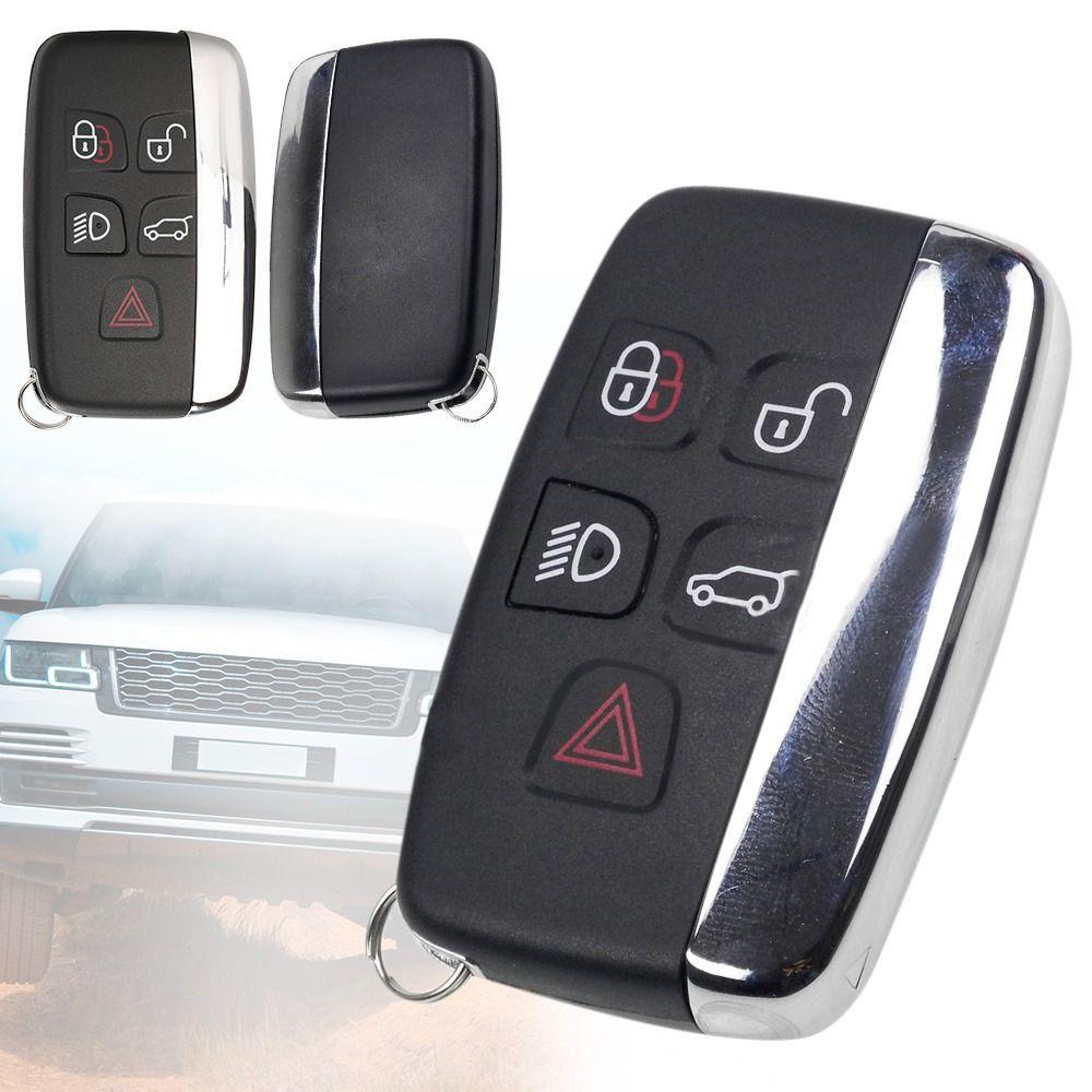 Chìa khóa ô tô FANIELLAPOWELL, Vỏ Fob từ xa 5 nút màu đen, Vỏ chìa khóa ô tô ABS thay thế cho Land Rover Evoque Discovery 4 Rover Evoque / Jaguar Freelander