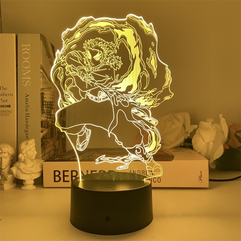 SQ3 Demon Slayer Đèn Ngủ Anime 3d Đèn LED Từ Xa Sạc USB Chiếu Sáng Tanjirou Nezuko Bộ Sưu Tập Trang Trí Nhà Quà Tặng