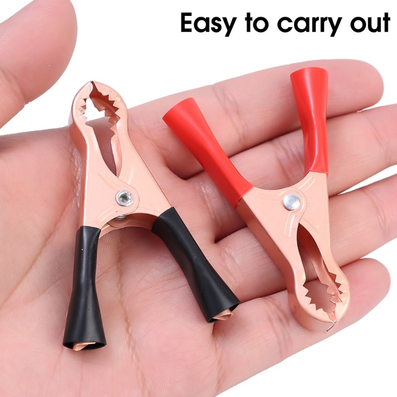 Set 2 Kẹp Cá Sấu Thử Điện Áp Bình Ắc Quy 30A 70mm