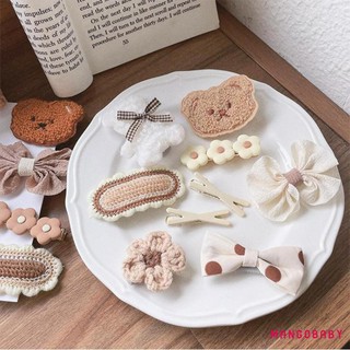 Mgg-kids Thu Đông Kẹp Tóc 9 Chiếc Hoạt Hình Gấu Nơ Barrettes Cho Bé Gái Quà Tặng Sinh Nhật Giáng Sinh