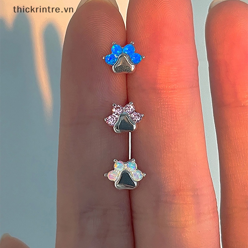 THI 1 Đôi Móng Vuốt Opal Xương Tai Móng Tay Xoắn Ốc Bông Tai Dành Cho Nữ Bé Gái Đảng Mới Mỹ Trang Sức Quà Tặng VN