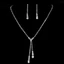 1 Set Vòng cổ Và Bông Tai Đính Đá Zircon Hình Giọt Nước Thời Trang Dành Cho Cô Dâu