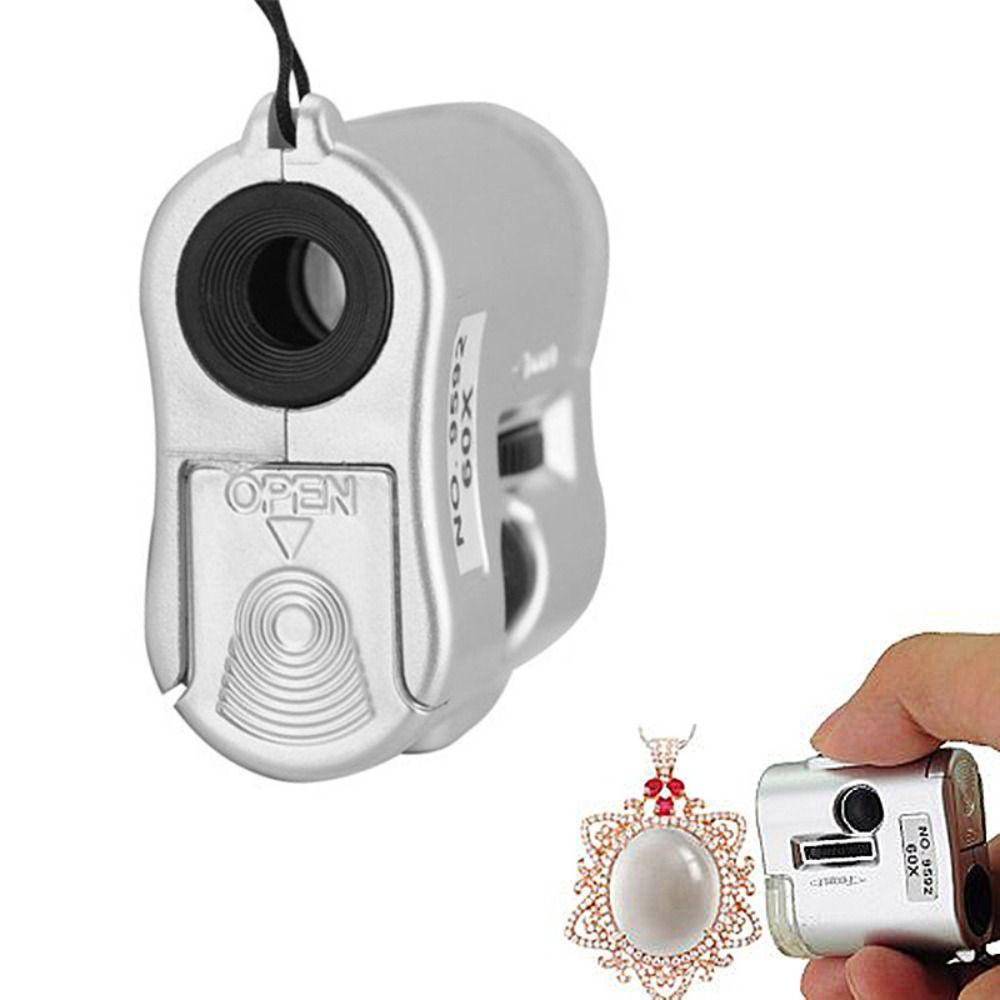Kính hiển vi bỏ túi LACYES, Kính lúp cầm tay Lúp, Máy trang sức chạy bằng pin cầm tay 60X di động