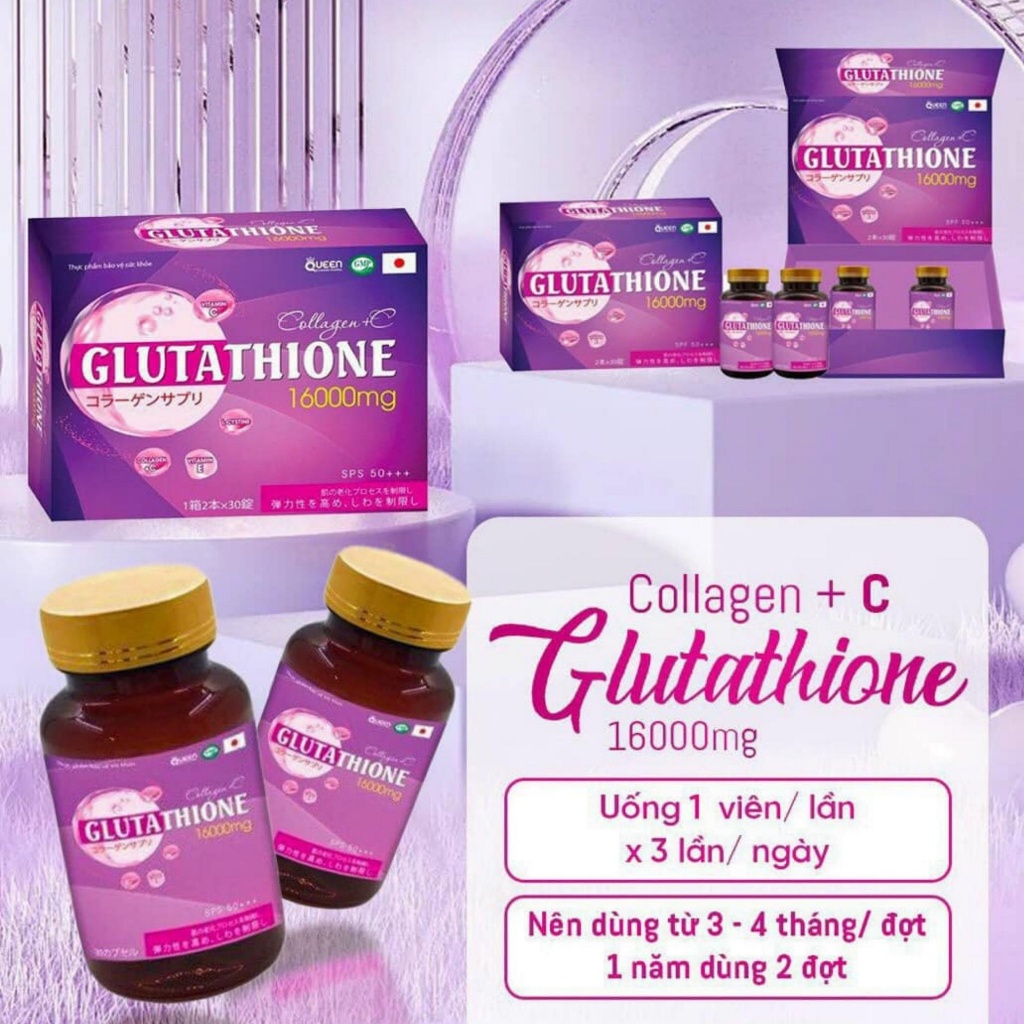 glutathione 16000mg Viên uống trắng da 16000mg, hộp 2 lọ x 30 viên, bổ xung thêm Collagen + C, Mờ nám, giảm thâm, luhacosmetics make up setting Arthroscopic-Assisted Repair of the Color:Paradise