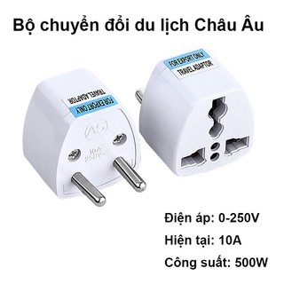 Phích cắm chuyển 3 chấu sang 2 chấu, Vật liệu chống cháy, Tiêu chuẩn Châu Âu SUNNY DAY