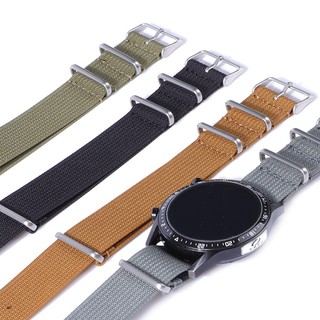 20mm 22mm Nylon Bện Dây Đeo Đồng Hồ Dây Đeo Cho Quân Sự Vải Gân Nam Nữ Vòng Tay Thể Thao Cho Samsung Galaxy Watch 6 5 4 3 40mm