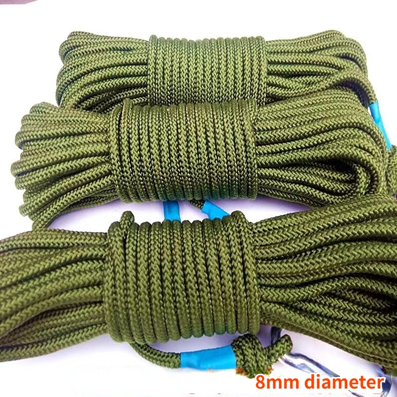Dây Thừng Leo Núi Chống Tĩnh Điện 8mm Kèm 2 Móc Cài Tiện Dụng
