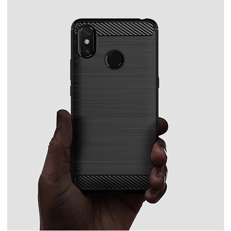 Dành cho Xiaomi Mi Max 3 2 Ultra Slim Brushed Họa tiết TPU mềm chống sốc
