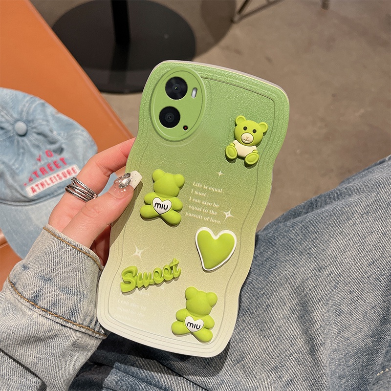 ốp lưng OPPO A76 ốp lưng OPPO A96 Ốp Điện Thoại tpu Mềm Họa Tiết Hoạt Hình 3D Màu Hồng / Xanh Dương Gradient Cho OPPO A76 A96 A76Mmx