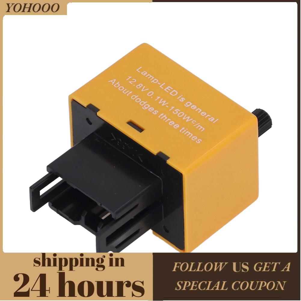 Yohooo 8 Pin Electronic Flasher Relay Adjustable Turn Signal Flasher