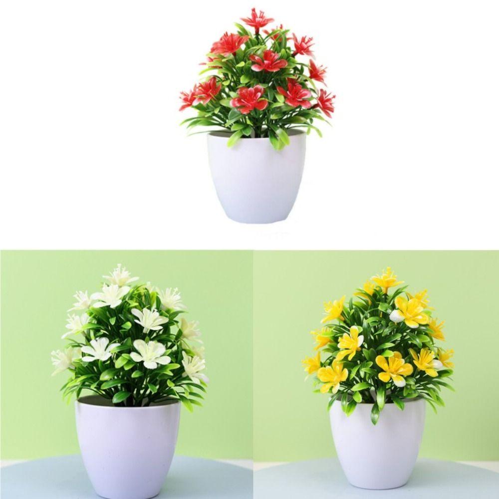 Wanyedi Trong Chậu Trang Trí Cây Nhân Tạo Hoa Giả Cây Nhỏ
