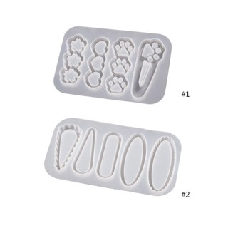 Kra Khuôn Nhựa Silicon DIY Tóc Pin Đúc Khuôn Nhựa Đúc Khuôn Kẹp Tóc Khuôn Silicon Khuôn Trang Sức Khuôn Epoxy R